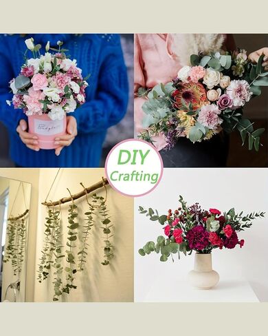 10 PCS Preserved Eucalyptus Stems, 12 Inches Natural Artificial Flower Bouquet for Home Decor/Floral Arrangements/Weddings/Spa Showers, Artificial Eucalyptus, Green in Saudi Arabia