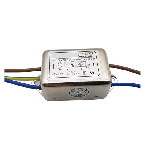Lead Single-Phase 220V Power Filter DAA1-6A DAA1-10A 6A 10A Anti-Interference(DAA1-10A line Same Direction) in Saudi Arabia