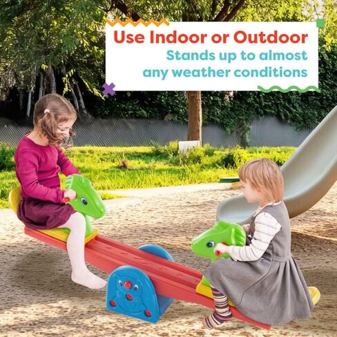 يا! يلعب! Teeter Totter - انظر المنشار للفناء الخلفي أو غرفة اللعب بمقابض سهلة الإمساك - معدات لعب داخلية أو خارجية للأطفال الصغار in Saudi Arabia