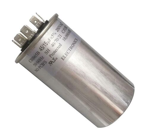 CBB65B مكثف تشغيل مزدوج 250VAC 250V AC 45/15 فائق التوهج 45 + 15 فائق التوهج 45 + 15 فائق التوهج MFD C.S2 40/70/21 50x115 مللي متر UL مدرج in Kuwait