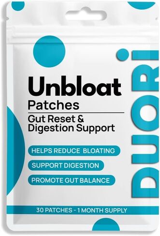 Digestion Patch - Gut Support - Bloat Relief - Ginger Root Extract + Turmeric Extract + Fennel Seed + Dandelion Root + Artichoke Leaf Extract - Vegan & Natural - 30 Patches in Saudi Arabia