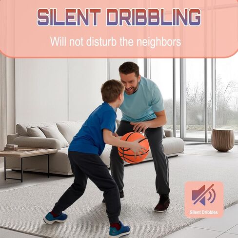 Silent Basketball Size 7/29.5", Indoor Basketball for Quiet Dribbling and Indoor Training, Foam Ball with Real Groove and Bounce in Saudi Arabia