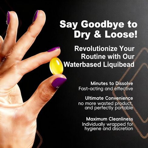 Personal Lubricant, Liquibeads Vaginal Moisturizer, 7 Bead Inserts to Supplement for Comfort and Sex, Sexual Enhancement in Saudi Arabia