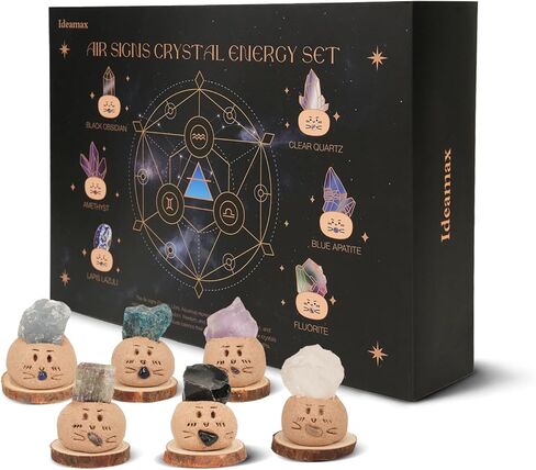 Healing Crystals Gift Set, Zodiac Signs Healing Crystals Stone with Horoscope Box Set, Taurus Virgo Capricorn Crystal Healing Stones Gifts in Saudi Arabia