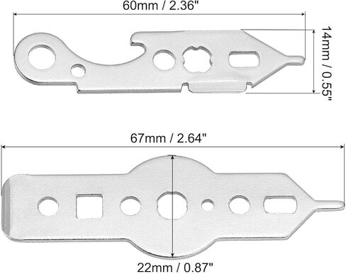 Dart Wrench Tool Kit, Set of 2 Multi-Purpose Dart Accessories for Aluminum Rod and Dart Head Tips, Silver Tone in Saudi Arabia
