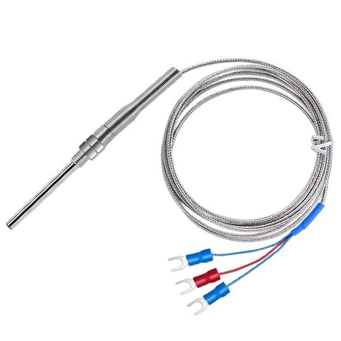 Thermocouple M8 PT100 Type Temperature Sensor Probe Screw Thread Cable -200-600 Degrees 1Pcs(PT100 3.0Meter,200mm) in Saudi Arabia