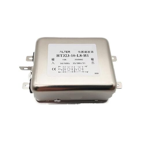 مرشح مضاد للتدخل HT323-10-L8-H1 220V 10A مرشح طاقة على مرحلتين أحادي الطور in Saudi Arabia