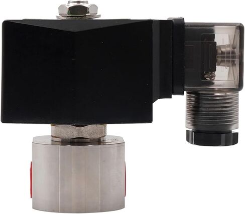 Orifice 1.2mm 200Bar 2mm 100Bar 304 Stainless Steel Two-Way high Pressure Normally Closed Solenoid Valve G 1/4" 1/8" AC220V DC24V(1/8",DC 12V_Orifice 1.2MM 200BAR) in Saudi Arabia
