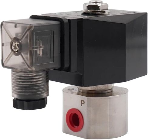 Orifice 1.2mm 200Bar 2mm 100Bar 304 Stainless Steel Two-Way high Pressure Normally Closed Solenoid Valve G 1/4" 1/8" AC220V DC24V(1/8",DC 12V_Orifice 1.2MM 200BAR) in Saudi Arabia