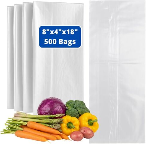 شفاف (لون طبيعي) بولي LDPE (بدون فتحات تهوية) - 8 × 4 × 18 بوصة - 500 كيس - 2.0 مل - شفاف - LDPOLY84182MILWF-500 - AssurePak in Saudi Arabia
