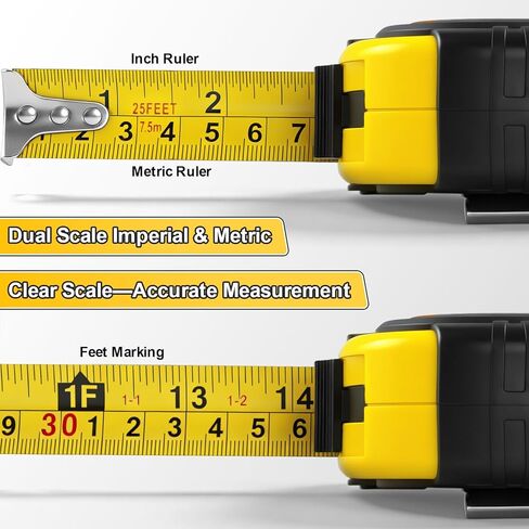 هدية عيد الأب للأب من ابنة الابن - شريط قياس متري 25 قدمًا، شريط قياس هدايا الأب قابل للسحب، أفضل هدايا للأب على الإطلاق، هدايا بابا لعيد الأب وعيد الشكر in Kuwait