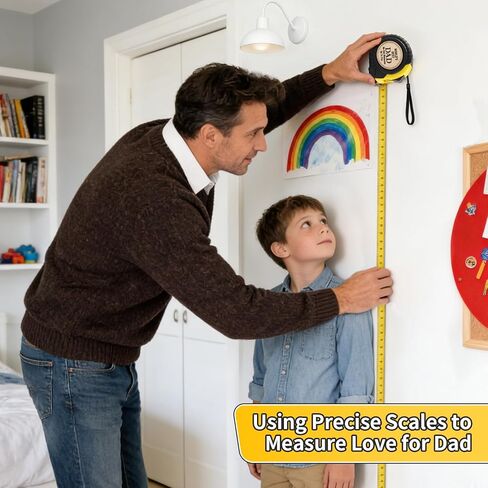 هدية عيد الأب للأب من ابنة الابن - شريط قياس متري 25 قدمًا، شريط قياس هدايا الأب قابل للسحب، أفضل هدايا للأب على الإطلاق، هدايا بابا لعيد الأب وعيد الشكر in Kuwait