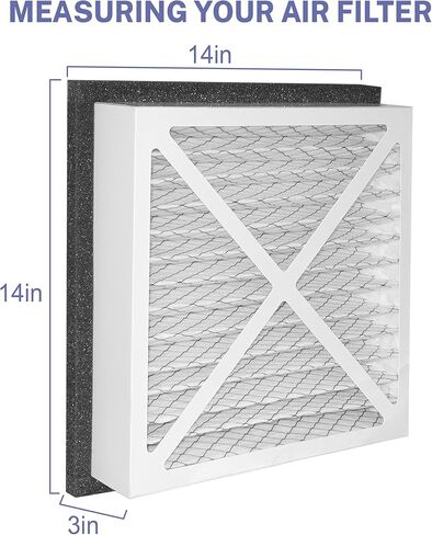 2 حزمة 14x14x3 MERV13 استبدال فلتر الهواء المطوي متوافق مع سلسلة Zephyr VGF 14x14x3 مرشح شبكة العودة للمنزل بالكامل، مرشحات فرن نظام تنقية الهواء in Saudi Arabia
