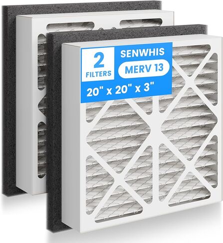 20x20x3 MERV 13 Pleated Air Filter Replacement for Zephyr VGF Series 20x20x3 Whole Home Return Air Grille Filter, MERV 13 Air Filtration System, 2 Pack in Saudi Arabia