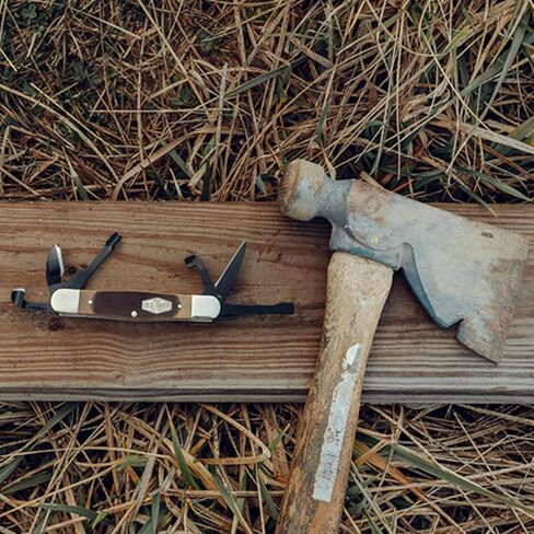 سكين تبييض تقليدي قابل للطي مقاس 6 بوصة من Old Timer 24OT Splinter Carvin مع شفرة تفاصيل 1.5 بوصة، ومقبض منشار، ومساند فضية من النيكل، وحجم مناسب للنحت والتخييم وEDC وفي الهواء الطلق in Kuwait