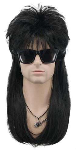 VGbeaty 70s 80s Disco Mullet Punk Rock Wig Mens Long Straight Light Brown Halloween Costume Cosplay Wig in Saudi Arabia