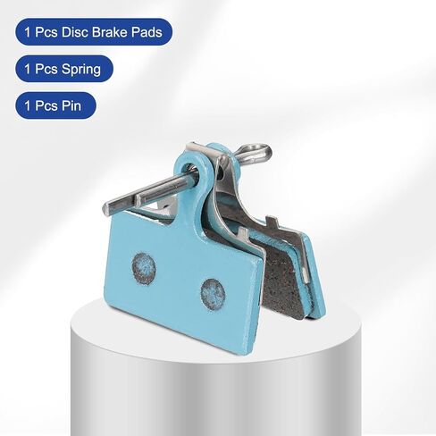HARFINGTON Disc Brake Pad 1.26" x 1.18" Semi-Metallic Bike Brake Pads with Spring and Pin for BB7 M355 M446 M640 Mountain Road Bikes, Blue in Saudi Arabia