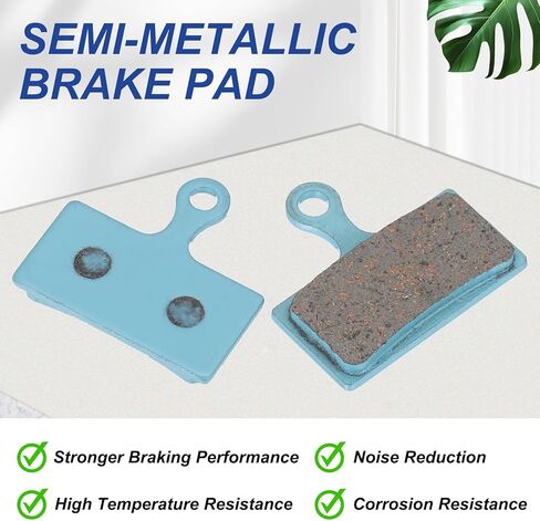 HARFINGTON Disc Brake Pad 1.26" x 1.18" Semi-Metallic Bike Brake Pads with Spring and Pin for BB7 M355 M446 M640 Mountain Road Bikes, Blue in Saudi Arabia