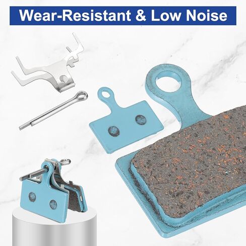 HARFINGTON Disc Brake Pad 1.26" x 1.18" Semi-Metallic Bike Brake Pads with Spring and Pin for BB7 M355 M446 M640 Mountain Road Bikes, Blue in Saudi Arabia