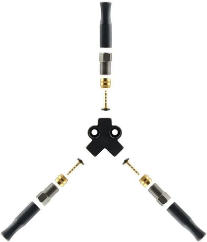 Hydraulic Brake Splitter 1 To 2 Adapter For Bicycle And Motorcycle Brake Lines CNC Aluminum Compatible With Mineral And DOT Brake Fluids Multiple Angles Available(A) in Saudi Arabia