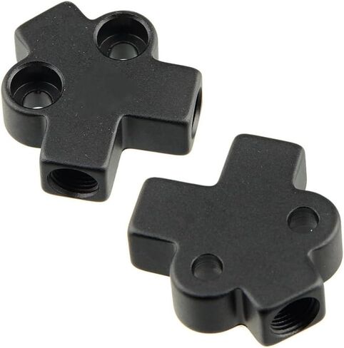 Hydraulic Brake Splitter 1 To 2 Adapter For Bicycle And Motorcycle Brake Lines CNC Aluminum Compatible With Mineral And DOT Brake Fluids Multiple Angles Available(A) in Saudi Arabia