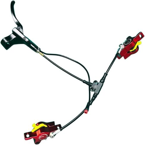 Hydraulic Brake Splitter 1 To 2 Adapter For Bicycle And Motorcycle Brake Lines CNC Aluminum Compatible With Mineral And DOT Brake Fluids Multiple Angles Available(A) in Saudi Arabia