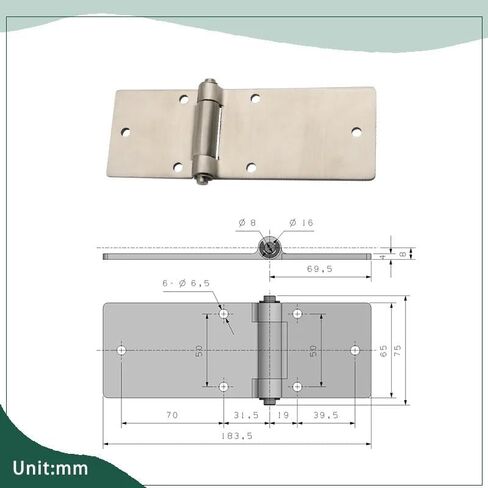 Load-Bearing 304 Stainless Steel Non Perforated Welded Hinges 1Pcs in Saudi Arabia