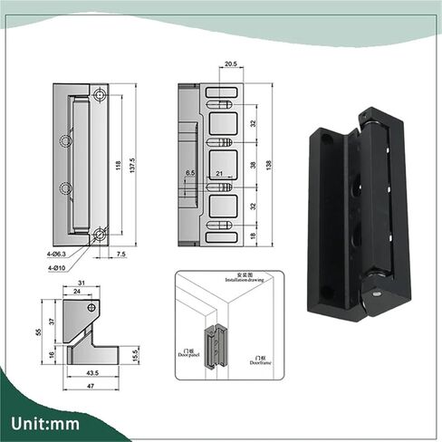 Heavy Duty Protruding Doors Load-Bearing Door Hinges 1Pcs in Saudi Arabia