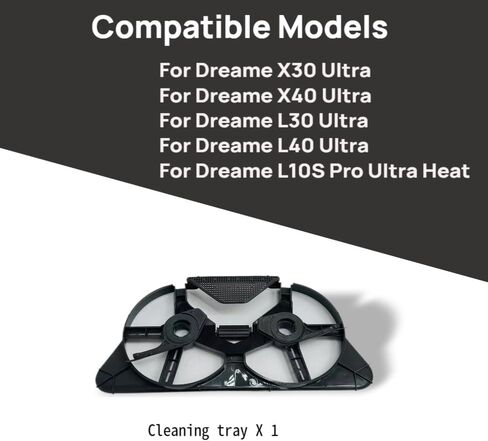 Robotic Vacuum Cleaner Base Cleaning Tray Compatible with Dreame X30 Ultra/ X40 Ultra/ L30 Ultra/L40 Ultra/L10S Pro Ultra Heat Tray Parts. in Saudi Arabia