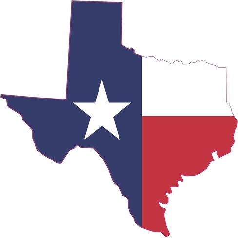 StickerTalk Die Cut Texas Flag Vinyl Sticker, 7 inches by 7 inches in Saudi Arabia