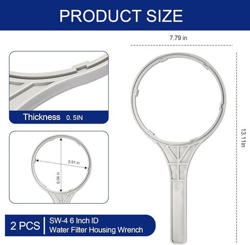 144368 Water Filter Housing Wrench Replacement for Pentek SW-4 Water filter Wrench for Whole House Filter, Fit for 20 "Big Blue Water Filte, For Removal of Big Blue Diameter 6 Inches Water Filte-2PCS in Saudi Arabia