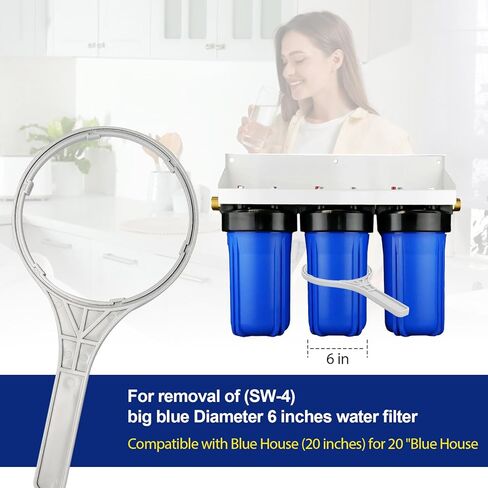 144368 Water Filter Housing Wrench Replacement for Pentek SW-4 Water filter Wrench for Whole House Filter, Fit for 20 "Big Blue Water Filte, For Removal of Big Blue Diameter 6 Inches Water Filte-2PCS in Saudi Arabia