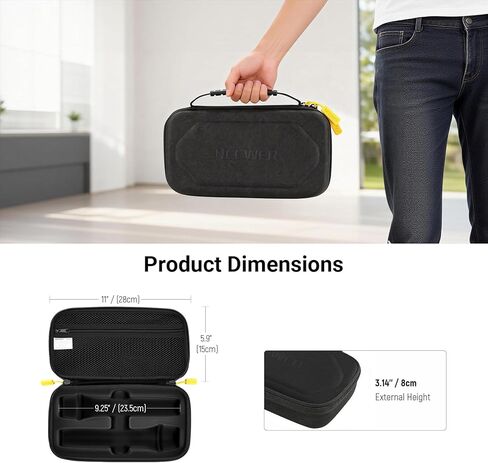 NEEWER Wireless Microphone Case Compatible with JBL PartyBox Dual Mic System, Hard Shell Handheld Travel Carrying Bag for Singing or Karaoke, for Receivers, Batteries, Adapters, Cables and more, PD033 in Saudi Arabia
