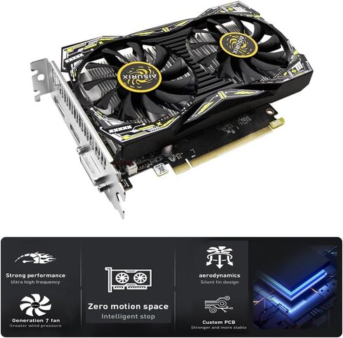 بطاقة رسومات RX 550 4GB LP GDDR5 128BIT COMPUTER CARD مع بطاقة رسومات GPU HDMI/DVI DIRECTX 12 PCI Express 3.0 X8 GPU CARD in Kuwait