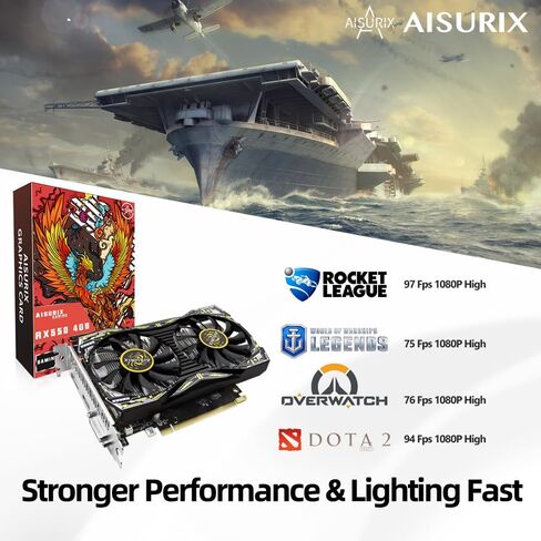 بطاقة رسومات RX 550 4GB LP GDDR5 128BIT COMPUTER CARD مع بطاقة رسومات GPU HDMI/DVI DIRECTX 12 PCI Express 3.0 X8 GPU CARD in Kuwait