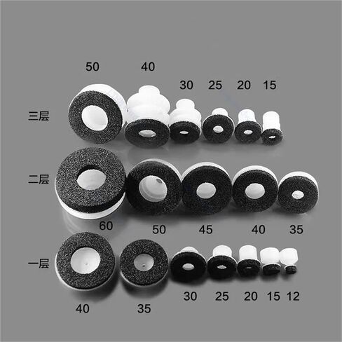 1pcs Pneumatic Vacuum Suction Cup Sponge Sucker Silicone Nozzle 8mm Mounting Hole Injection Manipulator Part(8,Two Layer) in Saudi Arabia