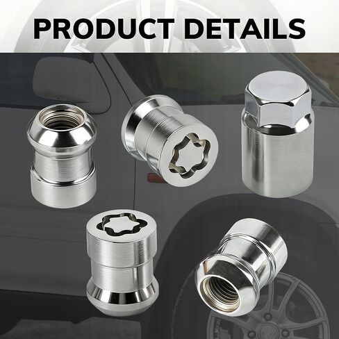 5PCS Wheel Lock Lug Nuts Set, M12x1.5 Anti-Theft Locking Lug Nuts with Key for Honda Accord Civic CR-V HR-V CR-Z Insight Fit S2000 Element | Replace # 08W42-SCV-100, 08W42-SCV-101, 08W42-SCV-102 in Saudi Arabia