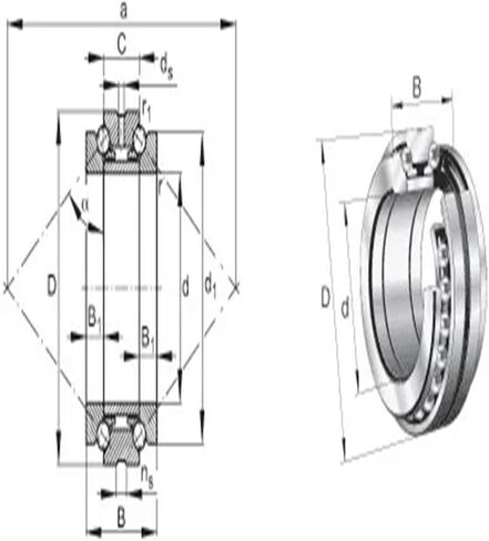 1 قطعة تحمل 2268930 BMP5 562930 مزدوج الاتجاه الاتصال الزاوي التوجه الكرات أدوات الآلات المغزل in Kuwait