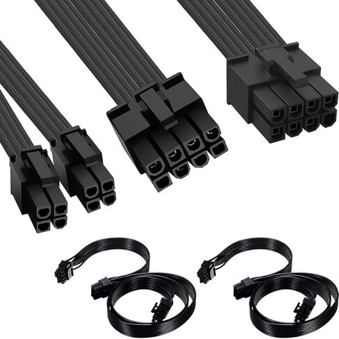 CPU Cable for Corsair, 8 Pin to 8 & 4+4 Pin Male to Male EPS CPU Power Cable, 60cm/23.62in,for Thermaltake,for ARESGAME Power (60cm+20cm) in Saudi Arabia