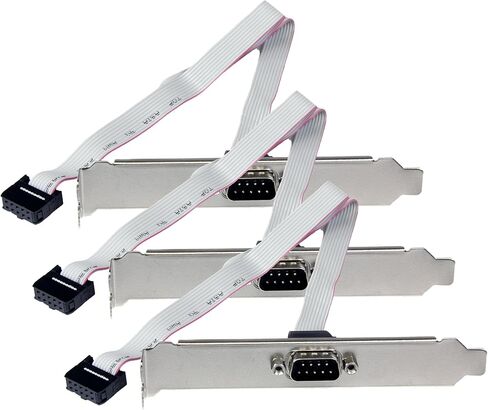 Startech.com 16in (40 سم) 9 PIN Serial Male to 10 Pin Motherboard Sloter Plate - محول المنفذ التسلسلي للوحة الأم (plate9m16) ، رمادي (حزمة 3) in Saudi Arabia