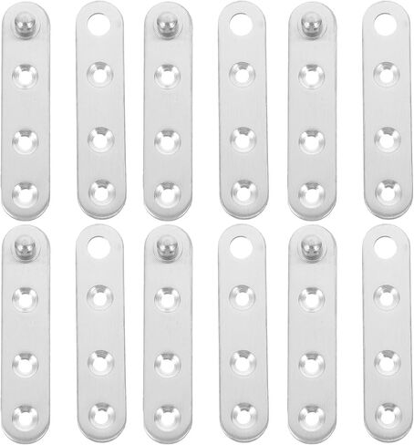 SHINEOFI 10pcs 360 Degree Rotatable Hidden Door Pivot Hinges Stainless Steel Medium Size Furniture Cabinet Hardware in Saudi Arabia