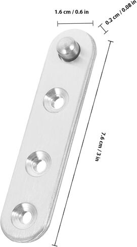 Holibanna 10pcs 360 Degree Rotatable Small Stainless Steel Concealed Door Pivot Hinges for Cabinet Doors, Medium Size Hidden Heavy Duty Hardware in Kuwait