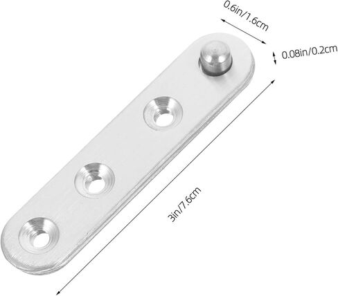 VALICLUD 10pcs 360 Degree Rotating Stainless Steel Door Pivot Hinges Concealed Shaft Cabinet Hardware Medium Size in Kuwait