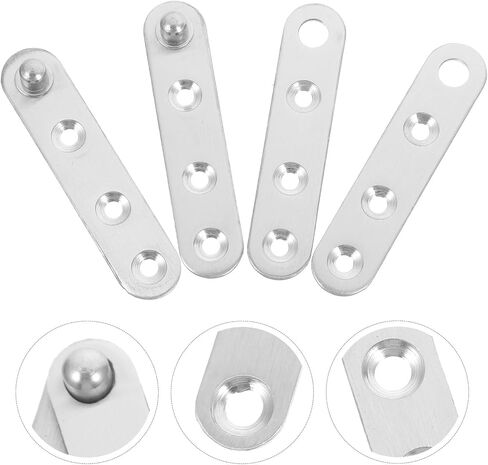 VALICLUD 10pcs 360 Degree Rotating Stainless Steel Door Pivot Hinges Concealed Shaft Cabinet Hardware Medium Size in Kuwait