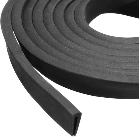 PATIKIL Rubber Edge Trim, 13.1ft x 7mm x 15mm U Channel Rubber Guard Seal Strip Protector Fit for 3mm Edge for Car Doors Hatches Sheet Metal Table Corners Steel Plates, Black in Saudi Arabia