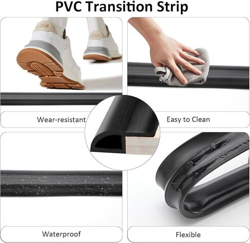 Self Adhesive Edging Strip, Floor Transition Strips Rubber Threshold Strip, PVC Floor Divider Strip Doorway Threshold Edging Trim, Carpet to Tile Door Strip in Saudi Arabia