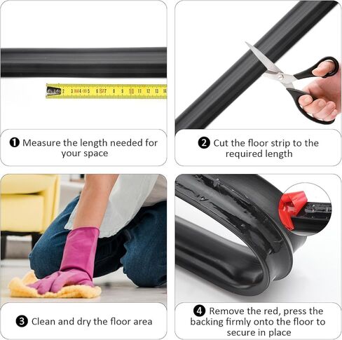 Self Adhesive Edging Strip, Floor Transition Strips Rubber Threshold Strip, PVC Floor Divider Strip Doorway Threshold Edging Trim, Carpet to Tile Door Strip in Saudi Arabia