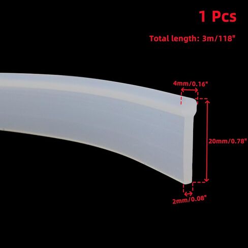 Oedema Shower Door Bottom Sweep 118 Inch Long Replacement Waterproof Door Rubber Shower Bottom Silicone Seal Strip for Bathroom Glass Door, Clear in Saudi Arabia