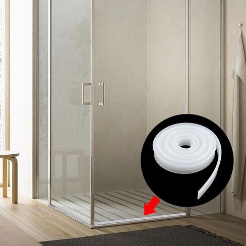 Oedema Shower Door Bottom Sweep 118 Inch Long Replacement Waterproof Door Rubber Shower Bottom Silicone Seal Strip for Bathroom Glass Door, Clear in Saudi Arabia