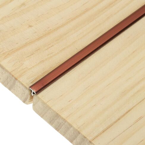 uxcell T-Molding Transition Strips, 2.95 ft x 0.24 Inch (L x W) Aluminium Alloy Floor Flat Divider Strip Vinyl Flooring Edging Trim for Floor Gaps Doorways, Matte Light Brown in Saudi Arabia